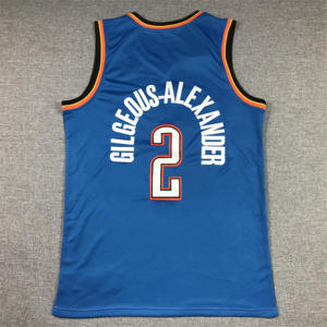 Grosir 2026 2 # Gilgeous-Alexander 7 # Holmgren 8 #   Jersey Bordir Pemain Pria dan Remaja Williams Jersey Basket Amerika - Product Image 3