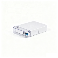 Boîtier de terminaison optique mural ou de bureau FTTH en ABS, simple port, pour fibres optiques duplex, adaptateur SC LC, plaque frontale de terminaison optique intérieure