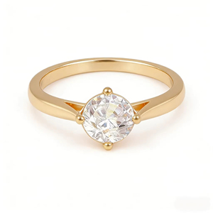 Diamond Fashion Jewelry Fashion Big ZIRCON Engagement Ring 18K Gold Plated Wedding Rings - Product Image 4