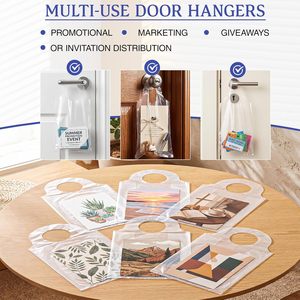 Sacs à suspendre à la porte 6x12 pouces en plastique transparent avec poignée ondulée pour activités promotionnelles - Product Image 4