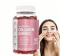 Gummies de collagène en gros avec biotine et vitamine C, 60 gummies pour femmes, favorisent la santé de la peau, des cheveux, des ongles et des articulations, complément beauté