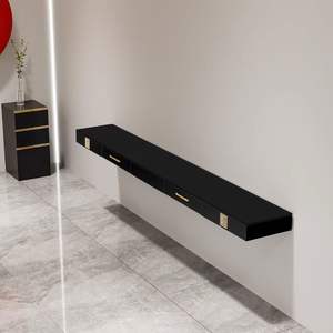 Station de miroir de coiffure spécifique aux salons avec armoire à outils, miroir de barbier mural, comptoir - Product Image 3