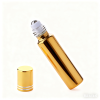Bouteilles à rouleaux en verre de 10ml Rouleau givré noir sur bouteilles Bouteilles d'échantillons de parfum d'huile essentielle