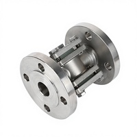 Moniteur de débit d'eau à bride en acier inoxydable poli Hongyu avec jauge de niveau d'huile et fenêtre d'observation de l'impeller usinée CNC
