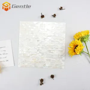Mosaic For Bathroom Low Price Wholesale 300*300 Rectangle Shape Natural Seashell Mosaic For Bathroom Decoration