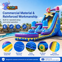 Toboggan aquatique gonflable commercial robuste sur mesure avec piscine pour location événementielle – Fabricant de toboggans aquatiques gonflables