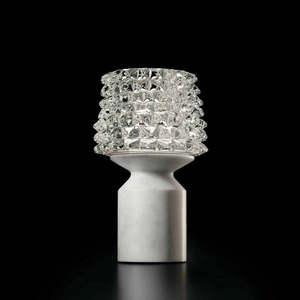 Barovier & Toso Crystal Marble Table Lamp Led E27 Switch Control 16x27cm For Living Room Bedroom Decor - Product Image 1