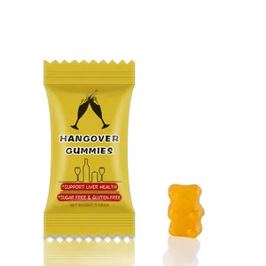 OEM Vegan Stop Hangover Gummies Custom Herbal Individual Packs Before You Drink Gummy Bears