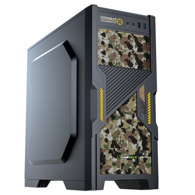 Computer Gaming Case G505X Mid Tower ATX with Mesh Front Panel Plastic & Metal Side Panels Camouflage with Fan in Stock