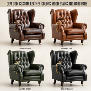 Produzione e Vendita all'Ingrosso di Poltrone Chesterfield di Lusso, Divano Antico Stile Sigaro per Arredamento Lounge, Poltrona Club - Product Image 5