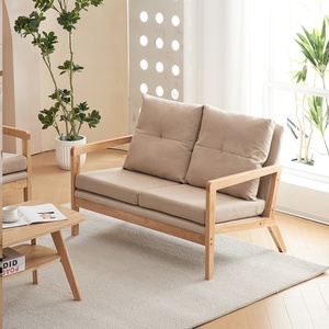 أريكة مقطعية من الخشب الصلب للشقة الصغيرة ، طاولة استقبال ترفيهية بسيطة ، مجموعة كراسي للعيش في المنزل - Product Image 2