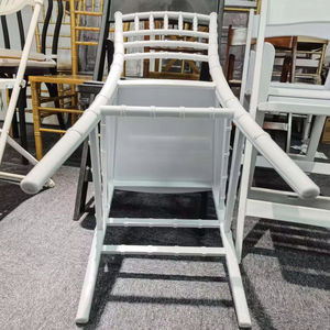 Grande demande Vente en gros Banquet de mariage <span class=keywords><strong>Location</strong></span> d'événement Chaise tiffany empilable monobloc non détachable en résine blanche - Product Image 6