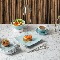 PITO HoReCa – Assiette carrée en porcelaine minimaliste et écologique pour la restauration, plateau à apéritif, assiette de présentation pour restaurant