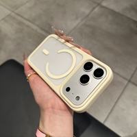Coques de téléphone portable multicolores magnétiques en TPU+PC, effet mat translucide, sensation peau, pour iPhone 18 17 16 15 14 13 12 Pro Max
