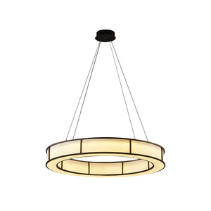 Modern Chinese Style Retro Pendant <b>Light</b> Simple Fabric Chandelier for Restaurant Hotel <b>Dining</b> Private Rooms Banquet Lighting - Product Image 6