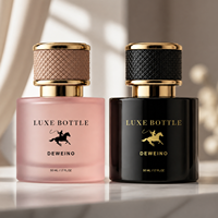 Meilleur prix pour flacon de parfum rond de 50 ml, flacon de parfum personnalisé, flacon de parfum noir de 100 ml avec boîte et couvercle en cuir