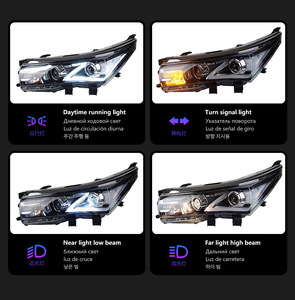 ไฟ LED 12V สำหรับ<span class=keywords><strong>แต่ง</strong></span>รถ Corolla 2014-2016ชิ้นส่วนรถยนต์ดัดแปลงไฟหน้ารถตอนกลางวันวัสดุ ABS - Product Image 4