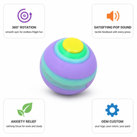 Balle anti-stress Pop It, jouet sensoriel à presser, anti-anxiété, pour bureau, salle de classe, OEM personnalisé