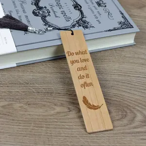 Promotionele Bedrijf Cadeau Boek Mark Logo Afdrukken Creatieve Schattige Aangepaste Bladwijzers Houten Promotionele Bladwijzer