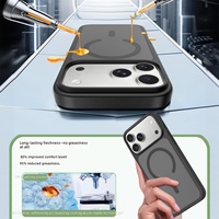 Coque de téléphone magnétique puissante de haute qualité pour iPhone 17 Pro Max, étui mobile mat dépoli avec impression UV, coque personnalisable avec logo imprimé
