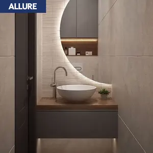 आकर्षण काउंटरटॉप तुर्की शैली विनाइल रैप स्मार्ट डबल सिंक टिकाऊ भंडारण समकालीन लक्जरी डिजाइन कोकिना बाथरूम वैनिटी