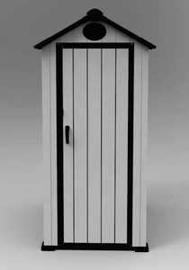 Caseta de <span class=keywords><strong>Resina</strong></span> de 3x5 pies para Exteriores, Caseta de Almacenamiento de Herramientas de Jardín con Puertas con Cerradura, Almacenamiento de Herramientas para Jardín, Gris Claro - Product Image 3