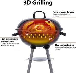 Grille quadripode <span class=keywords><strong>Apple</strong></span> moderne commerciale 2 <span class=keywords><strong>roulettes</strong></span> verrouillables 44CM Surface de cuisson pieds fixes marque OEM pour la restauration - Product Image 2