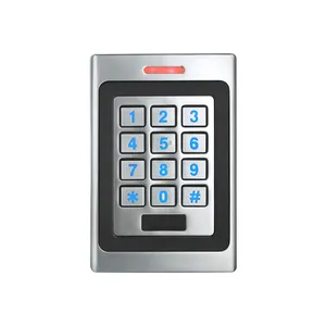 Keypad Kontrol Akses Rfid Logam Tahan Air dengan 2000 Pengguna Keypad Pembaca Kartu 125KHz Kunci Fob Sistem Kontrol Akses Pintu