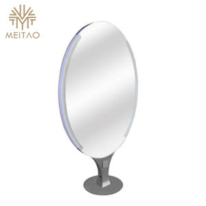 Mesa de espejo de peluquería Espejo de peluquería Peluquería piso LED de acero inoxidable particularmente simple espejos simples y dobles - Product Image 1
