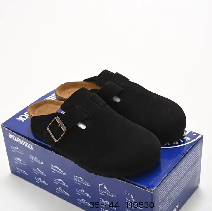 Dropshipping per esterno sandalo piatto muli intasati birkenstock in vera pelle scamosciata da donna in sughero Hana Solid Clog