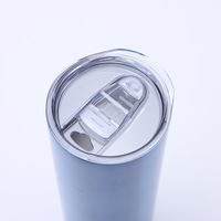Gobelets en acier inoxydable à double paroi de 20 oz et 30 oz, 500 ml, fins, vierges pour sublimation, droits, avec couvercle, pour bière et eau
