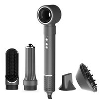 Sèche-cheveux électrique haute vitesse en plastique avec moteur sans balais, boucleur automatique et têtes détachables
