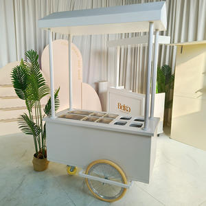 <strong>Hot</strong> Sale Custom Candy Food Vendor Cart Metal Food Cart for Business &amp; Weddings Decor with <strong>Wheels</strong> - Product Image 4