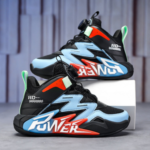 Cema Factory Custom Logo Kids Sneakers Fabric Breathable Upper Swivel Button Children Casual <strong>Basketball</strong> Style <strong>Shoes</strong> - Product Image 3