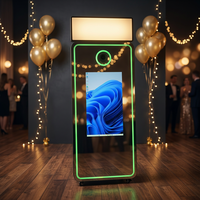 Miroir Photo Booth Économique Magic Mirror Pro-slim Pleine Longueur avec Écran Tactile de 32 pieds, Caméra Intégrée et Option Imprimante