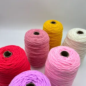 4# Medium Weight 8ply Milk Cotton Yarn 400g/600g 100 Acrylic Cone Tufting Gun Rug Wool Yarn Bulk Crochet Fancy Threads Yarn