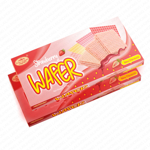 Wafer di glucosio all'ingrosso rotolo biscotti cioccolato vaniglia fragola crema aromatizzata scatola di imballaggio piccante gusto salato formaggio all'uovo - Product Image 6