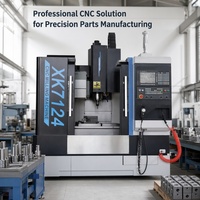 Fraiseuse verticale CNC XK7124 à rendement élevé (ROI) avec commande Fanuc, broche BT40, 220V pour le traitement des métaux à broche unique