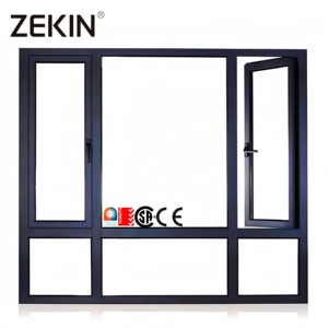 ZEKIN Modern Hurricane-Resistant Casement <b>Windows</b> Impact-Resistant Swing Louver for Coastal Urban Buildings Aluminum Alloy - Product Image 1