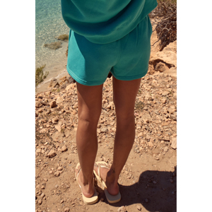Set Personalizzato con Logo: Felpa Oversize e Pantaloncini da <span class=keywords><strong>Donna</strong></span>, Abbigliamento Casual in Cotone Felpato, Tuta in 2 Pezzi <span class=keywords><strong>per</strong></span> <span class=keywords><strong>Casa</strong></span> e Viaggi - Product Image 6