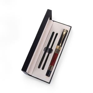 Branded 0.5mm Executive Rosewood Pattern Black Luxury Metal Business Gel <b>Pens</b> Custom Logo With Gift <b>Box</b> - Product Image 3