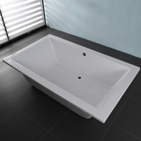 Baignoire encastrable en acrylique au design moderne en forme de rectangle 6642 pouces avec trempage intégré en usine Meilleur prix Certification CUPC Portable