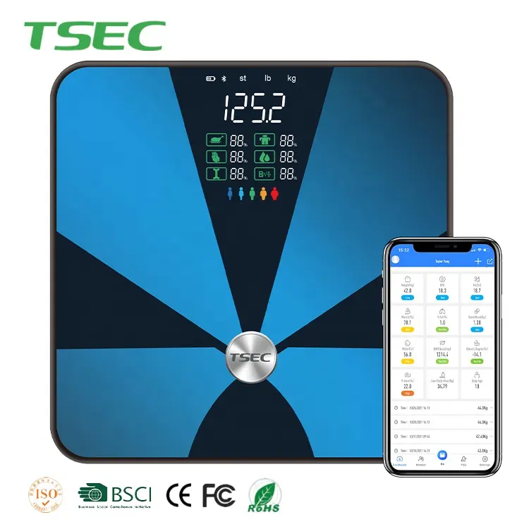 New VA big display  product BT Body Fat Scales weighing digital electronic 200kg smart scale