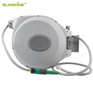 SUNSHINE Hot sale heavy wall-mounted telescopic automatic high pressure garden water and air hose reel