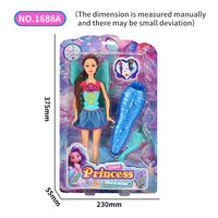 Toysmax - Juego de Muñecas Sirena Transformables de 11.5 Pulgadas, Muñeca de Plástico con Múltiples Articulaciones Móviles, Juguete Educativo de Vestir para Niñas, 3 Colores