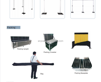 Kit de support de toile de fond réglable en alliage d'aluminium et acier pour événements de mariage, utilisation intérieure/extérieure