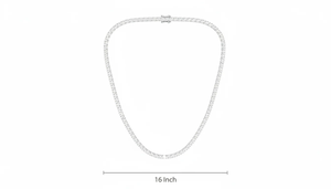 สร้อยคอริเวียร่าเพชรแท้ทรงกลมเจียระไนแบบบริลเลียนท์ ดีไซน์หรูหรา ประดับเพชรระยิบระยับอย่างต่อเนื่อง เครื่องประดับชั้นพรีเมียมสำหรับผู้หญิง - Product Image 2