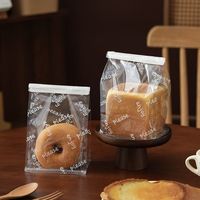 Nouveau modèle de sachet mini-support pour biscuits et snacks, entièrement transparent, avec bordure métallique, emballage de pâtisserie scellé, en nylon de qualité alimentaire, auto-scellant