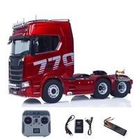 Camion tracteur RC hydraulique 6x6 Kabolite 770S, télécommande 4 canaux, portée de 30 m, boîte de vitesses à 2 vitesses en métal, échelle 1:14, chargeur