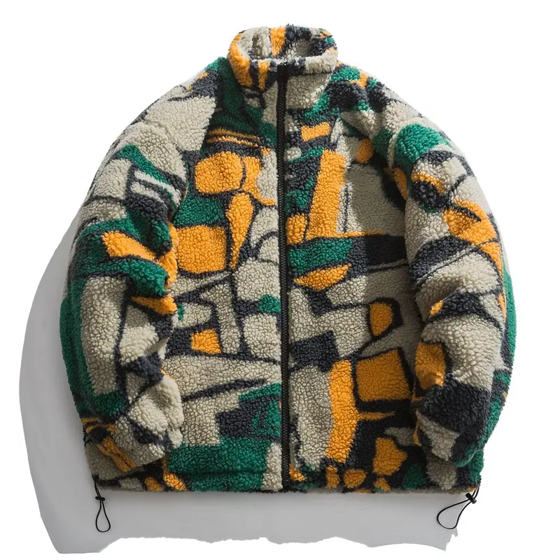 New Coming Custom Design Sherpa Polar Fleece Jacket Moda Varsity Casacos Outdoor Fleece Jacket Para Mulheres E Homens